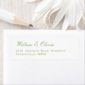 White and Green Wedding Etiket (Insitu)