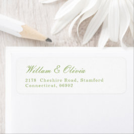White and Green Wedding Etiket
