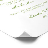 White and Green Wedding Photo Guest Book Poster (Hoek)