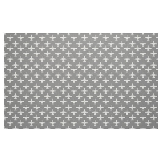 White and Grey A-10 Warthog Attack Jet Pattern Stof (Fat Quarter)