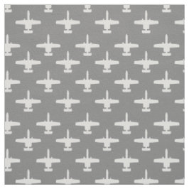 White and Grey A-10 Warthog Attack Jet Pattern Stof