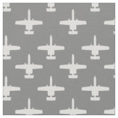 White and Grey A-10 Warthog Attack Jet Pattern Stof (Close Up)