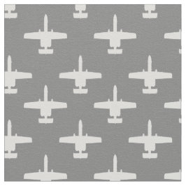 White and Grey A-10 Warthog Attack Jet Pattern Stof