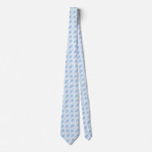 White and light blue pattern neck tie stropdas (Voorkant)