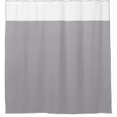 White and Light Grey Two Tone Shower Curtain Douchegordijn (Voorkant)