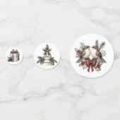 WHITE AND MAUVE HOLIDAY CHRISTMAS THEME CONFETTI (Voorkanten)