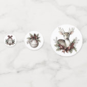 WHITE AND MAUVE HOLIDAY CHRISTMAS THEME CONFETTI (Achterkanten)