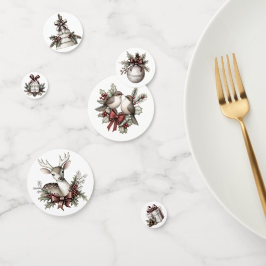 WHITE AND MAUVE HOLIDAY CHRISTMAS THEME CONFETTI (Groep)