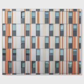 White and Orange Building Cadeaupapier (Vlak)