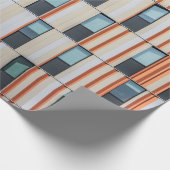 White and Orange Building Cadeaupapier (Hoek)