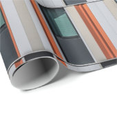 White and Orange Building Cadeaupapier (Rol Hoek)