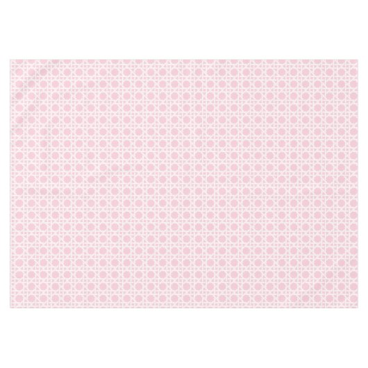 White and Pink Cane Webbing Tafelkleed (Voorkant (Horizontaal))