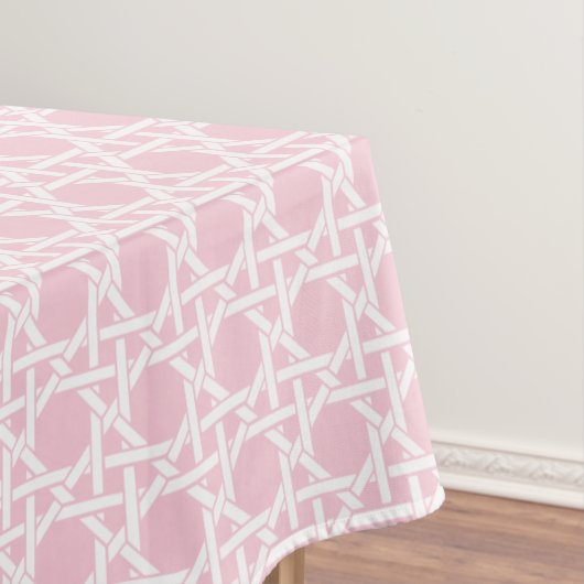 White and Pink Cane Webbing Tafelkleed (Voorbeeld)