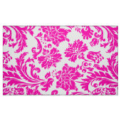 White and pink floral damask stof (Fat Quarter)