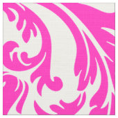 White and pink floral damask stof (Close Up)