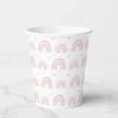 White And Pink Rainbow Babyshower New Baby Cup Papieren Bekers (Voorkant)