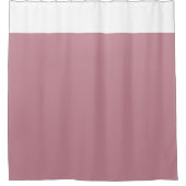 White and Pink Two Tone Shower Curtain Douchegordijn (Voorkant)