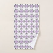 White and purple geometric mandala pattern Towel Bad Handdoek (Handdoek)