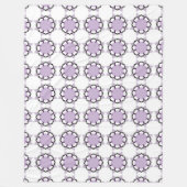 White and purple geometric mandala pattern Towel Fleece Deken (Voorkant)