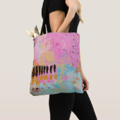 WHITE AND RED ABSTRACT PAINTING TOTE BAG (Dichtbij)