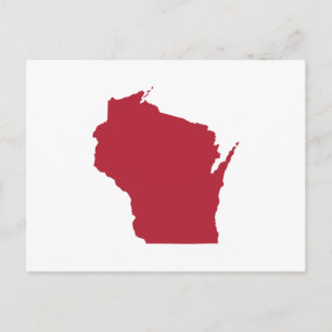White and Red Moving to Wisconsin Announcement Briefkaart