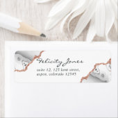 White and Rose Gold Agate Etiket (Insitu)