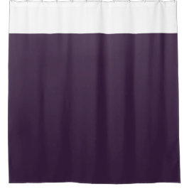 White and Royal Purple Two Tone Shower Curtain Douchegordijn