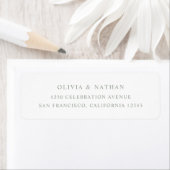 White and Sage Green | Simple Elegant Text Etiket (Insitu)