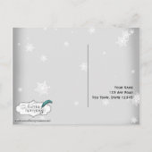 White and Silver Snowflake RSVP Briefkaart (Achterkant)