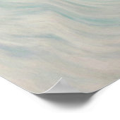 White and teal abstract painting poster (Hoek)
