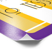 White and Yellow Stripes & Purple Trim Foto Afdruk (Hoek)