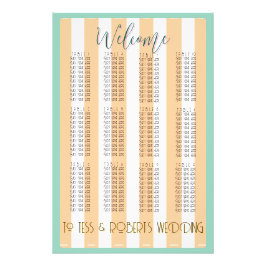 White and Yellow Stripes & Purple Trim  Foto Afdruk