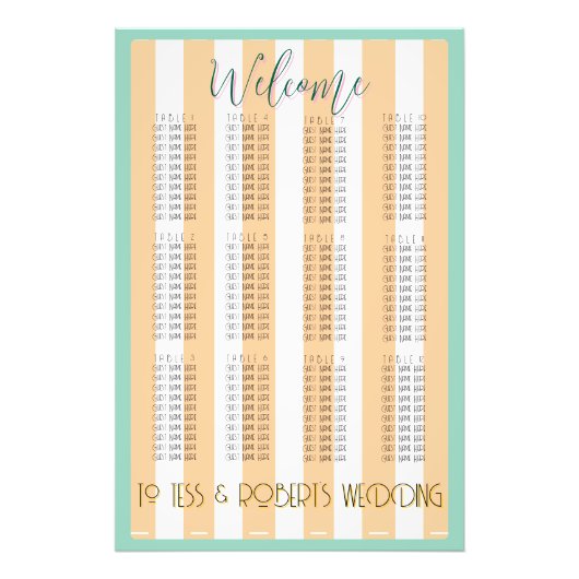 White and Yellow Stripes & Purple Trim  Foto Afdruk (Voorkant)