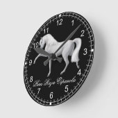 White Andalusians PRE Horse Wall klok (Hoek)
