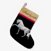 White Andalusians Spain Horse Kerstmis Stocking Kleine Kerstsok (Voorkant (Hangend))