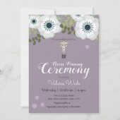 White Anemone Afstuderen RN Nurse Pinning Ceremony Kaart (Voorkant)