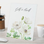 White Anemone flower Gifts and Kaarten Reclamebord Met Voetstuk (Insitu)