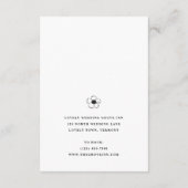 White Anemone Flower Hotel Informatie Trouwen Informatiekaartje (Achterkant)