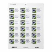 White Anemone Flower in Waterverf Address Etiket (Full Sheet)
