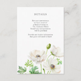 White Anemone Flower — Kaart behuizing