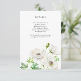 White Anemone Flower — Kaart behuizing