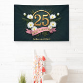 White Anemone Flowers 25th Wedding Jubileum Spandoek (Insitu)