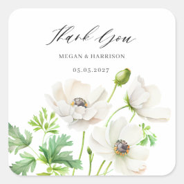 White Anemone Hartelijk dank Sticker