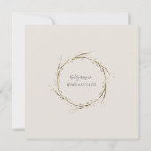 White Anemone Twig Fern Eucalyptus Birthday Party Kaart (Achterkant)