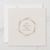 White Anemone Twig Fern Eucalyptus Bridal Tea Kaart (Achterkant)
