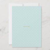 White Anemones Blue Floral Baby Baptisme Kaart (Achterkant)