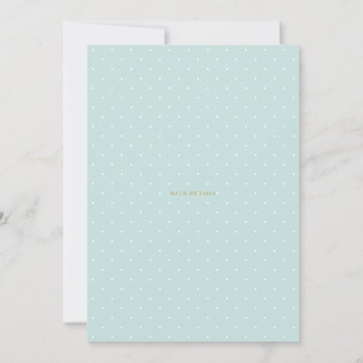 White Anemones Blue Floral Baby Baptisme Kaart (Achterkant)