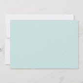 White Anemones Blue Floral Photo Baby Blessing Kaart (Achterkant)