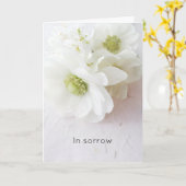 White anemones on texture sympathy kaart (Gele Bloem)