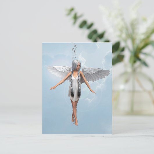 White Angel Briefkaart (Staand voorkant)